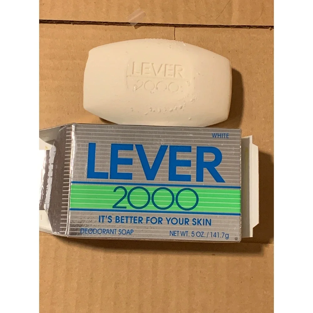 VTG NOS NEW Lever 2000 White Deodorant Soap Bar ~ 5oz SIZE ~ DISCONTINUED HTF